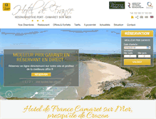Tablet Screenshot of hotel-france-camaret.com